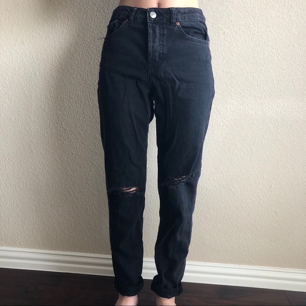black straight leg jeans!